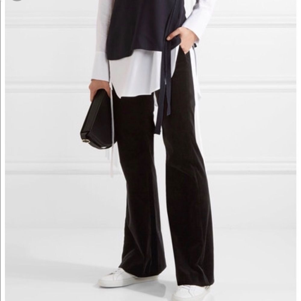Theory velvet wide leg pants‎